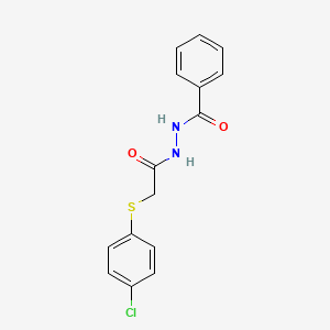 N'-{2-[(4-chlorophenyl)thio]acetyl}benzohydrazide