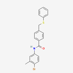 molecular formula C21H18BrNOS B5048123 N-(4-bromo-3-methylphenyl)-4-[(phenylthio)methyl]benzamide 