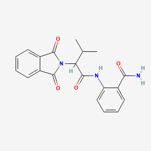 molecular formula C20H19N3O4 B5048162 2-{[2-(1,3-dioxo-1,3-dihydro-2H-isoindol-2-yl)-3-methylbutanoyl]amino}benzamide 