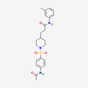 3-(1-{[4-(acetylamino)phenyl]sulfonyl}-4-piperidinyl)-N-(3-methylphenyl)propanamide