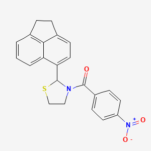 2-(1,2-dihydro-5-acenaphthylenyl)-3-(4-nitrobenzoyl)-1,3-thiazolidine