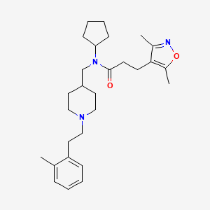 N-cyclopentyl-3-(3,5-dimethyl-4-isoxazolyl)-N-({1-[2-(2-methylphenyl)ethyl]-4-piperidinyl}methyl)propanamide