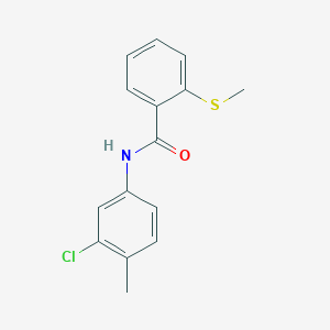 N-(3-chloro-4-methylphenyl)-2-(methylthio)benzamide