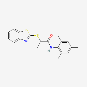 2-(1,3-benzothiazol-2-ylsulfanyl)-N-(2,4,6-trimethylphenyl)propanamide