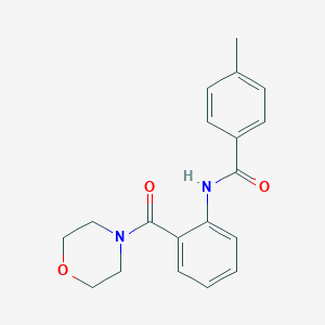 4-methyl-N-[2-(morpholine-4-carbonyl)phenyl]benzamide
