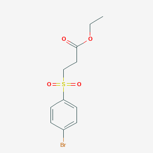 molecular formula C11H13BrO4S B504824 Ethyl 3-[(4-bromophenyl)sulfonyl]propanoate 