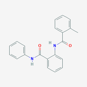 molecular formula C21H18N2O2 B504826 N-[2-(anilinocarbonyl)phenyl]-2-methylbenzamide 