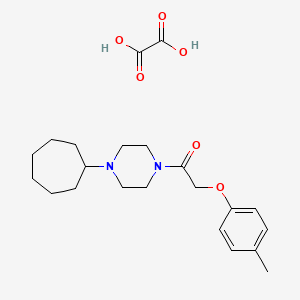 1-(4-Cycloheptylpiperazin-1-yl)-2-(4-methylphenoxy)ethanone;oxalic acid