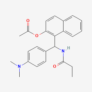 1-[[4-(dimethylamino)phenyl](propionylamino)methyl]-2-naphthyl acetate