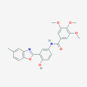 N-[4-hydroxy-3-(5-methyl-1,3-benzoxazol-2-yl)phenyl]-3,4,5-trimethoxybenzamide