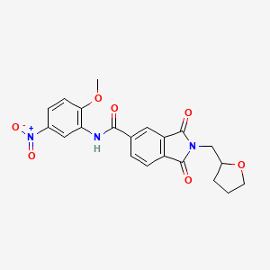 N-(2-methoxy-5-nitrophenyl)-1,3-dioxo-2-(tetrahydro-2-furanylmethyl)-5-isoindolinecarboxamide