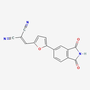 molecular formula C16H7N3O3 B5048302 {[5-(1,3-dioxo-2,3-dihydro-1H-isoindol-5-yl)-2-furyl]methylene}malononitrile 