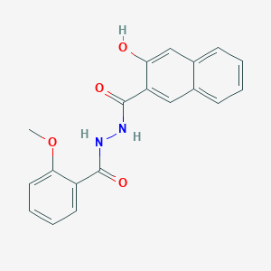 molecular formula C19H16N2O4 B504831 3-hydroxy-N'-(2-methoxybenzoyl)-2-naphthohydrazide 