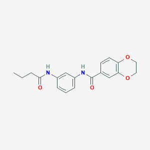 N-[3-(butanoylamino)phenyl]-2,3-dihydro-1,4-benzodioxine-6-carboxamide