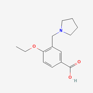 molecular formula C14H19NO3 B5048345 4-ethoxy-3-(1-pyrrolidinylmethyl)benzoic acid 