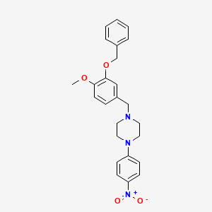 1-[3-(benzyloxy)-4-methoxybenzyl]-4-(4-nitrophenyl)piperazine