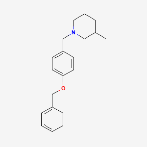 molecular formula C20H25NO B5048383 1-[4-(benzyloxy)benzyl]-3-methylpiperidine 