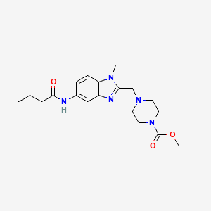 ethyl 4-{[5-(butyrylamino)-1-methyl-1H-benzimidazol-2-yl]methyl}-1-piperazinecarboxylate