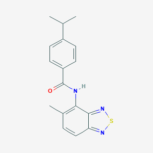 molecular formula C17H17N3OS B504840 4-isopropyl-N-(5-methyl-2,1,3-benzothiadiazol-4-yl)benzamide 