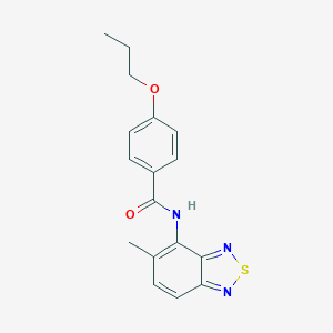 molecular formula C17H17N3O2S B504842 N-(5-methyl-2,1,3-benzothiadiazol-4-yl)-4-propoxybenzamide 