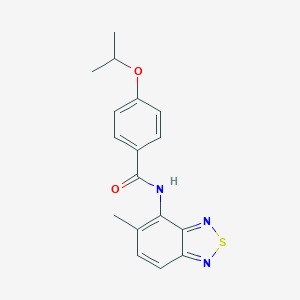 molecular formula C17H17N3O2S B504843 4-isopropoxy-N-(5-methyl-2,1,3-benzothiadiazol-4-yl)benzamide 