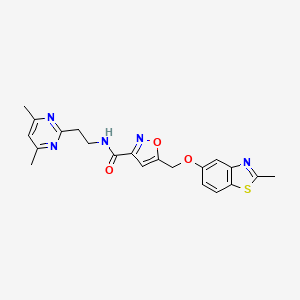 N-[2-(4,6-dimethyl-2-pyrimidinyl)ethyl]-5-{[(2-methyl-1,3-benzothiazol-5-yl)oxy]methyl}-3-isoxazolecarboxamide