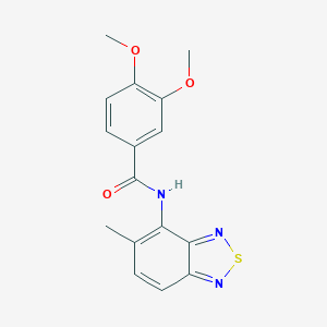 molecular formula C16H15N3O3S B504844 3,4-dimethoxy-N-(5-methyl-2,1,3-benzothiadiazol-4-yl)benzamide 