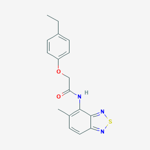 molecular formula C17H17N3O2S B504845 2-(4-ethylphenoxy)-N-(5-methyl-2,1,3-benzothiadiazol-4-yl)acetamide 