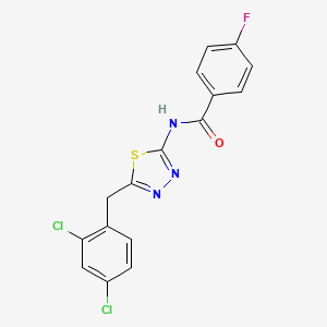 N-[5-(2,4-dichlorobenzyl)-1,3,4-thiadiazol-2-yl]-4-fluorobenzamide