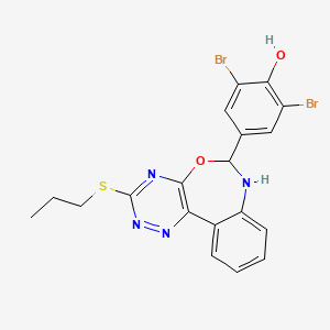 2,6-dibromo-4-[3-(propylthio)-6,7-dihydro[1,2,4]triazino[5,6-d][3,1]benzoxazepin-6-yl]phenol