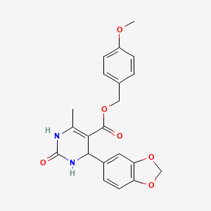 4-methoxybenzyl 4-(1,3-benzodioxol-5-yl)-6-methyl-2-oxo-1,2,3,4-tetrahydro-5-pyrimidinecarboxylate