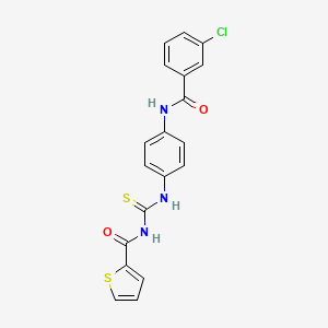 N-[({4-[(3-chlorobenzoyl)amino]phenyl}amino)carbonothioyl]-2-thiophenecarboxamide