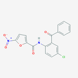 molecular formula C18H11ClN2O5 B504849 N-(2-benzoyl-4-chlorophenyl)-5-nitro-2-furamide 
