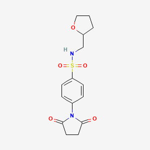 4-(2,5-dioxo-1-pyrrolidinyl)-N-(tetrahydro-2-furanylmethyl)benzenesulfonamide