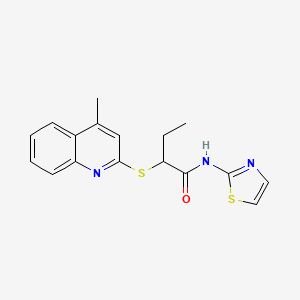 2-[(4-methyl-2-quinolinyl)thio]-N-1,3-thiazol-2-ylbutanamide