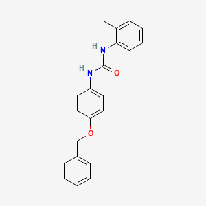 molecular formula C21H20N2O2 B5048495 N-[4-(benzyloxy)phenyl]-N'-(2-methylphenyl)urea 