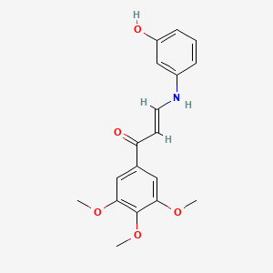 3-[(3-hydroxyphenyl)amino]-1-(3,4,5-trimethoxyphenyl)-2-propen-1-one