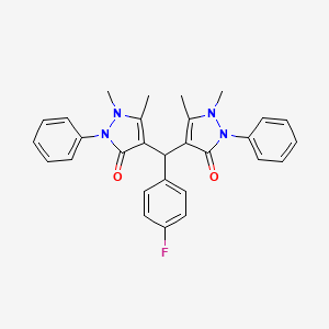 4,4'-[(4-fluorophenyl)methylene]bis(1,5-dimethyl-2-phenyl-1,2-dihydro-3H-pyrazol-3-one)