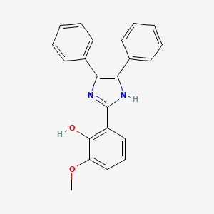 molecular formula C22H18N2O2 B5048535 2-(4,5-diphenyl-1H-imidazol-2-yl)-6-methoxyphenol 