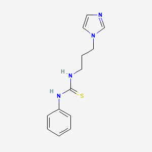 molecular formula C13H16N4S B5048555 N-[3-(1H-imidazol-1-yl)propyl]-N'-phenylthiourea CAS No. 332032-81-2