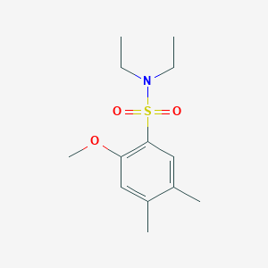 molecular formula C13H21NO3S B5048595 N,N-diethyl-2-methoxy-4,5-dimethylbenzenesulfonamide 