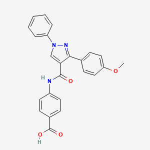 4-({[3-(4-methoxyphenyl)-1-phenyl-1H-pyrazol-4-yl]carbonyl}amino)benzoic acid