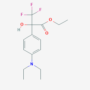 molecular formula C15H20F3NO3 B5048611 ethyl 2-[4-(diethylamino)phenyl]-3,3,3-trifluoro-2-hydroxypropanoate 