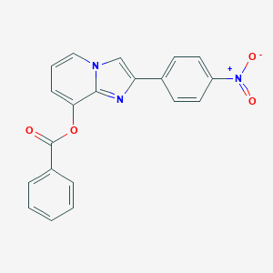 molecular formula C20H13N3O4 B504862 2-{4-Nitrophenyl}imidazo[1,2-a]pyridin-8-yl benzoate 