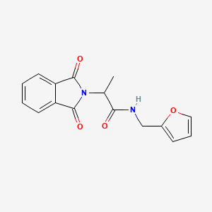 molecular formula C16H14N2O4 B5048623 2-(1,3-dioxoisoindol-2-yl)-N-(furan-2-ylmethyl)propanamide 