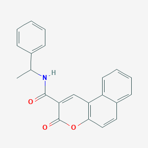 3-oxo-N-(1-phenylethyl)-3H-benzo[f]chromene-2-carboxamide