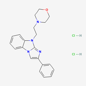 4-[2-(2-Phenylimidazo[1,2-a]benzimidazol-4-yl)ethyl]morpholine;dihydrochloride