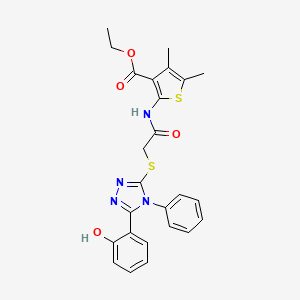 ethyl 2-[({[5-(2-hydroxyphenyl)-4-phenyl-4H-1,2,4-triazol-3-yl]thio}acetyl)amino]-4,5-dimethyl-3-thiophenecarboxylate