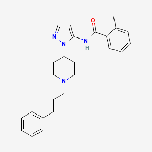 2-methyl-N-{1-[1-(3-phenylpropyl)-4-piperidinyl]-1H-pyrazol-5-yl}benzamide