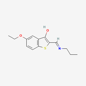 5-ETHOXY-2-[(E)-1-(PROPYLAMINO)METHYLIDENE]-1-BENZOTHIOPHEN-3(2H)-ONE